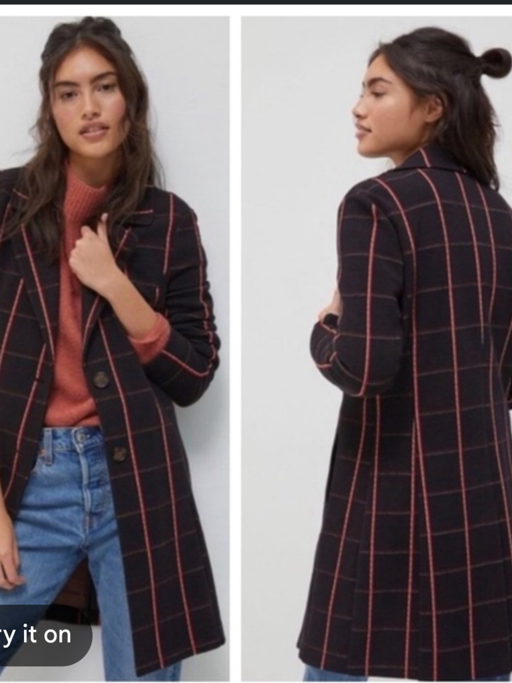 Avec Les Filles Sigrid LongLine Blazer Size Small